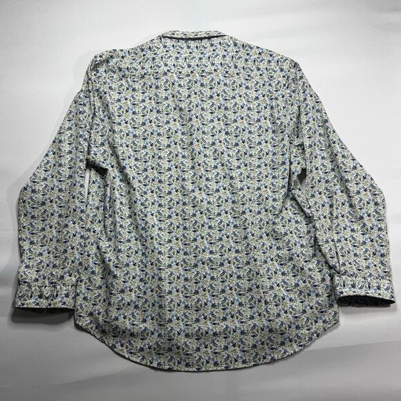 C-Lab NYC Men's Long Sleeve 4-Way Stretch Slim Fit Floral Dress Shirt - Size 2XL - Picture 2 of 4